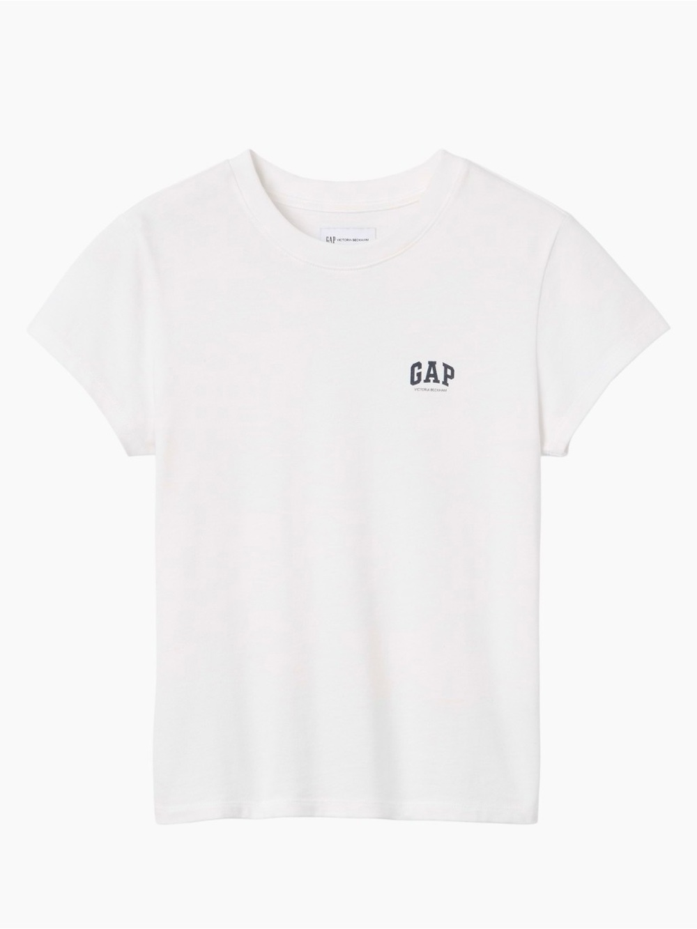 GAP x Victoria Beckham Women's White Logo Crewneck T-shirt - Picture 5 of 6